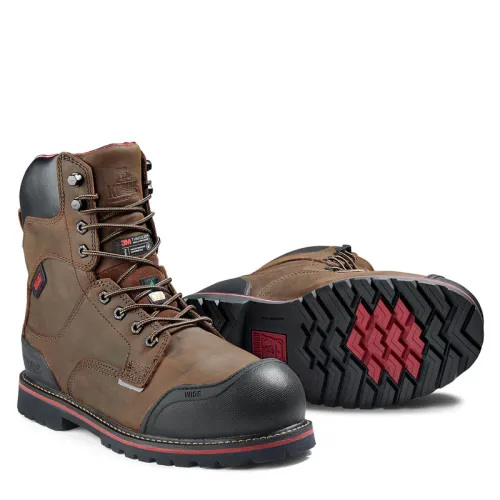 Men's Kodiak Dark Brown Widebody Warm 8" Winter Work Boot 8353DB